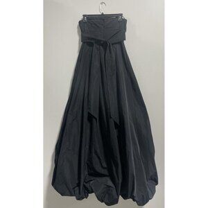 BCBG MAX AZRIA Strapless Black Hi-Lo Bubble Skirt gown